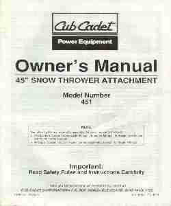 Cub Cadet Snow Blower 451-page_pdf
